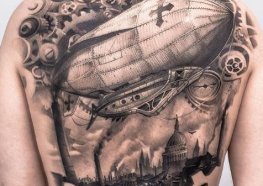 15 Tattoos Incríveis do Dirigível Zeppelin