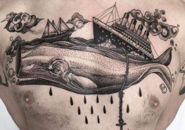 Lindas Tatuagens Moby Dick a Baleia Assassina e seus Significados