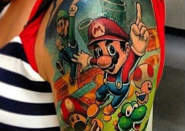 Tatuagens do Super Mario Um ícone dos Games