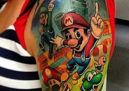 Tatuagens do Super Mario Um ícone dos Games
