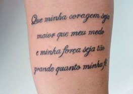 Tatuagens Escritas: Sugestões, Fotos, Dicas e Muita Tatuagem